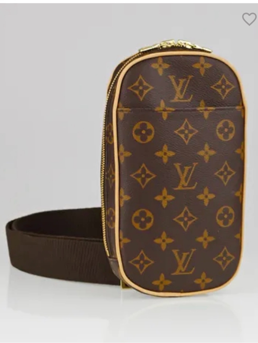 Louis Vuitton Monogram Canvas Belt Bag in Brown and Gold